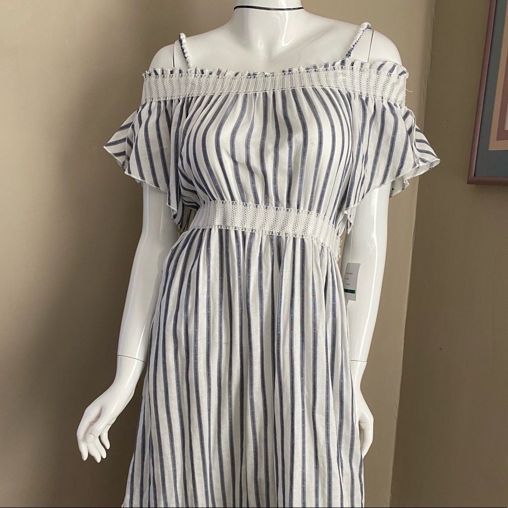 Cotton Striped Dress Size Large NWT Lightweight Summertime